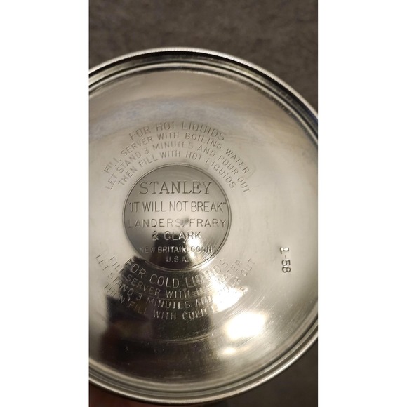 Vintage Stanley It Will Not Break Coffee Server Carafe Pitcher 1958 USA Chrome - Picture 6 of 7